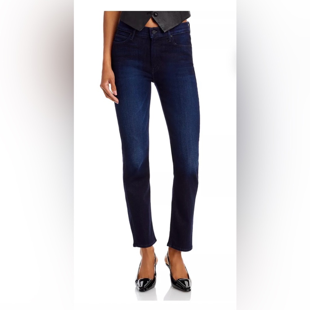 MOTHER Women's Mid Rise Dazzler Deep Indigo Now or Never Jeans. Like new